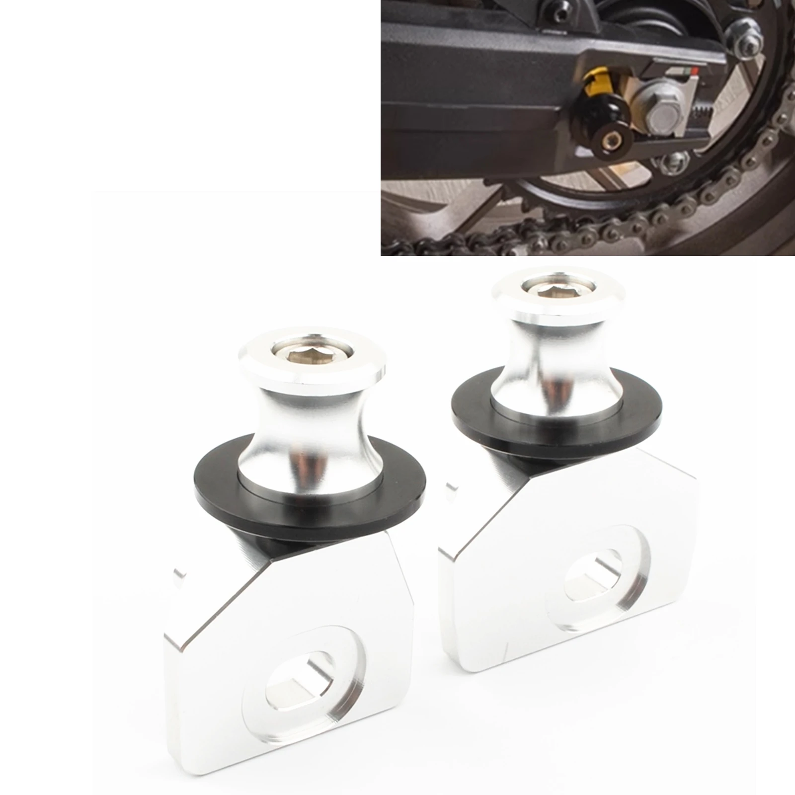 8MM Motorcycle CNC Swingarm Sliders Spools Paddock Stand Spools Swing Arm For HONDA GROM MSX125 MSX 125 2014-2015 2016 2017 Swing Arm Spools (Color : 7