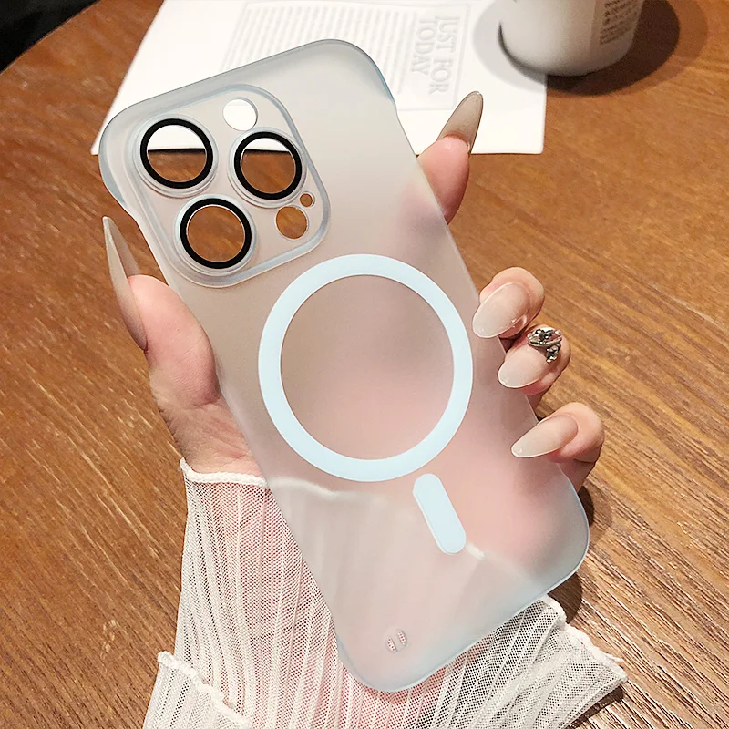 Ultra Thin Matte Frameless Magnetic Case with Lens Protection
