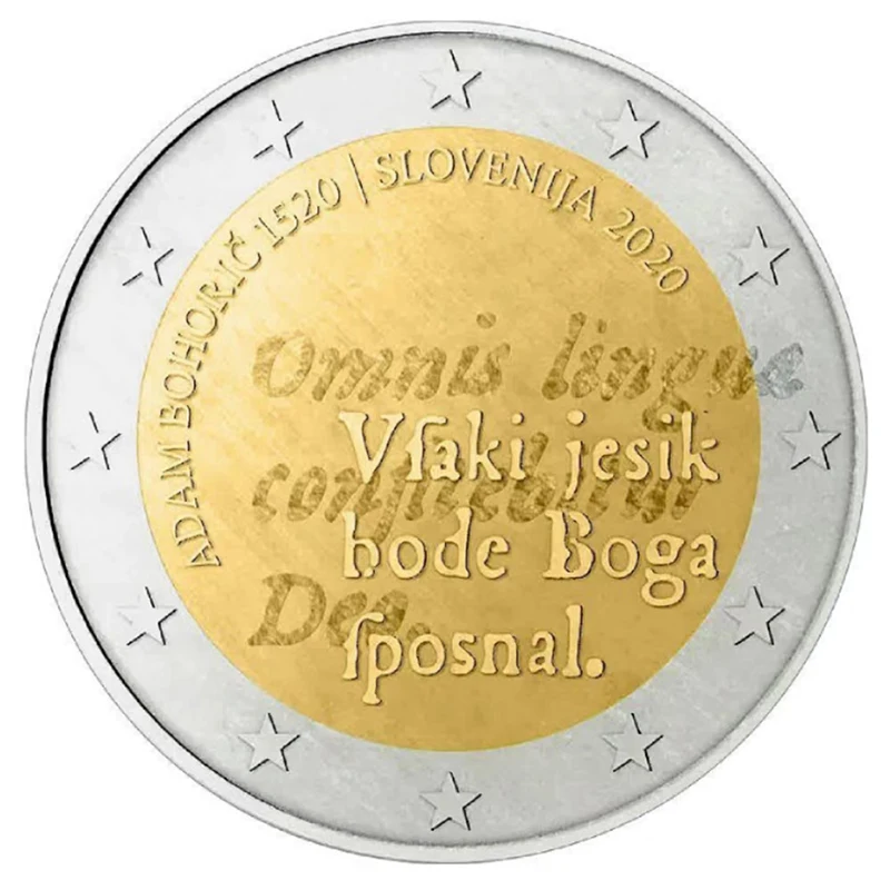 

2 Euro Two-Tone Commemorative Coin for the 500 Th Anniversary of the Birth of Boholic, a Painter in Slovenia on 2020