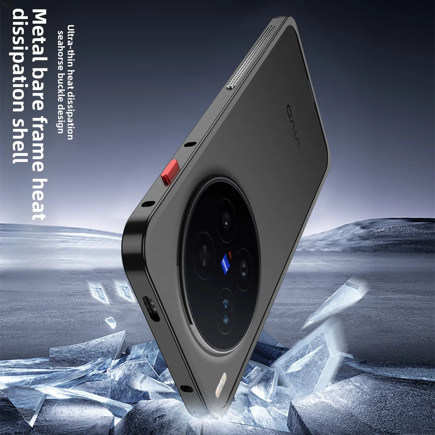Luxury Ultra Thin Heat Dissipation Aluminum Alloy Frame Case - Bare Machine Shockproof Cover