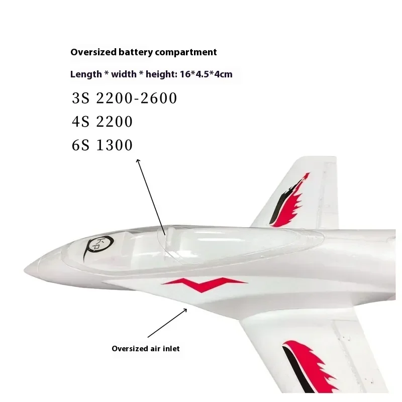 리모컨 전기 장난감 에포 제트 바이퍼 전투기 모형 선물, 90x75cm 언데드 엘프 64mm 채널 항공기 모형, 새로운 모델