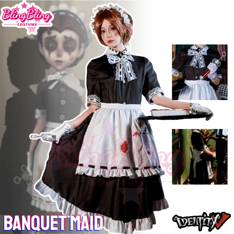 Identità V Banchetto Cameriera Dottore Costume Cosplay Gioco Identità V Emily Dyer Costume Cosplay Doctor Cosplay Maid Dress