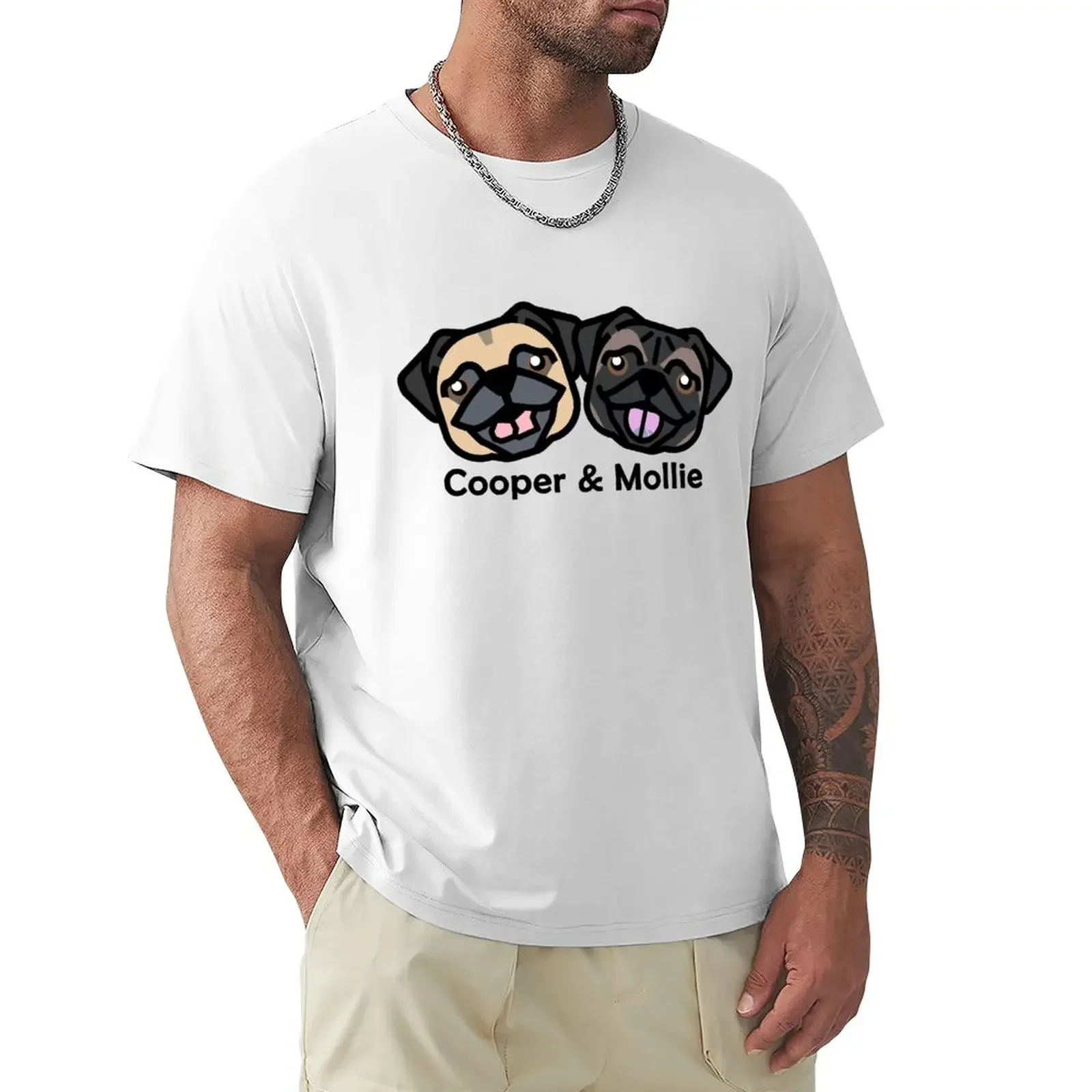 

Copper and Mollie Pugs with Names T-Shirt korean fashion boys animal print animal prinfor boys oversized t shirts for men
