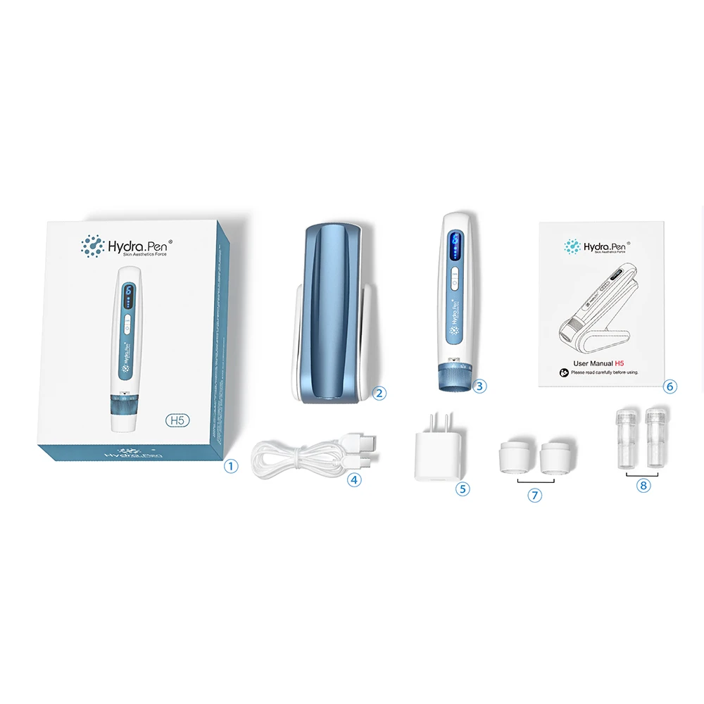Microneedling Derma Pen, Microneedling Needle Cartridge, Microneedling Cartridge, H5 Hydra Microneedle Pen Cartridge, 4-pole EMS Microcurrent, for H5 H3 Hydrapen 12pin 24pin 36pin HS HR