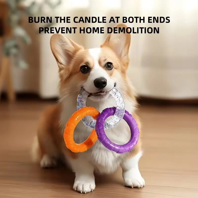 TPR Pull Ring Chew Pet Toy Dog Bite Resistant Molar Teeth Cleaning Easy To Clean Interactive Play Toy For Dental Care TPR Pull Ring Chew Pet Toy Dog Bite Resistant Molar Teeth Cleaning Easy To Clean Interactive Play Toy For Dental Care