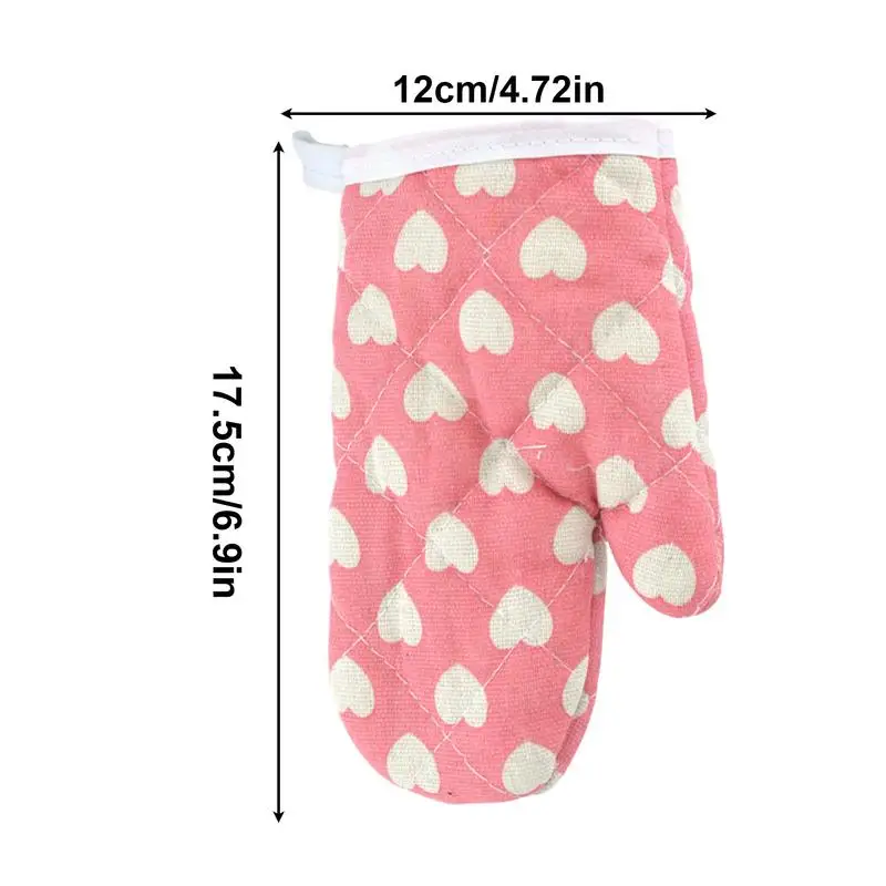 Cute printed Pattern Kids Oven Mitts Heat Resistant Cooking Mitts Anti Scald Baking Gloves Children's Kitchen Microwave Gloves