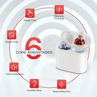2024 new cheap Rechargeable Hearing Aids Wireless Sound Amplifier ITE Mini Invisible Elderly Hearing Aid Headphones Deaf 1