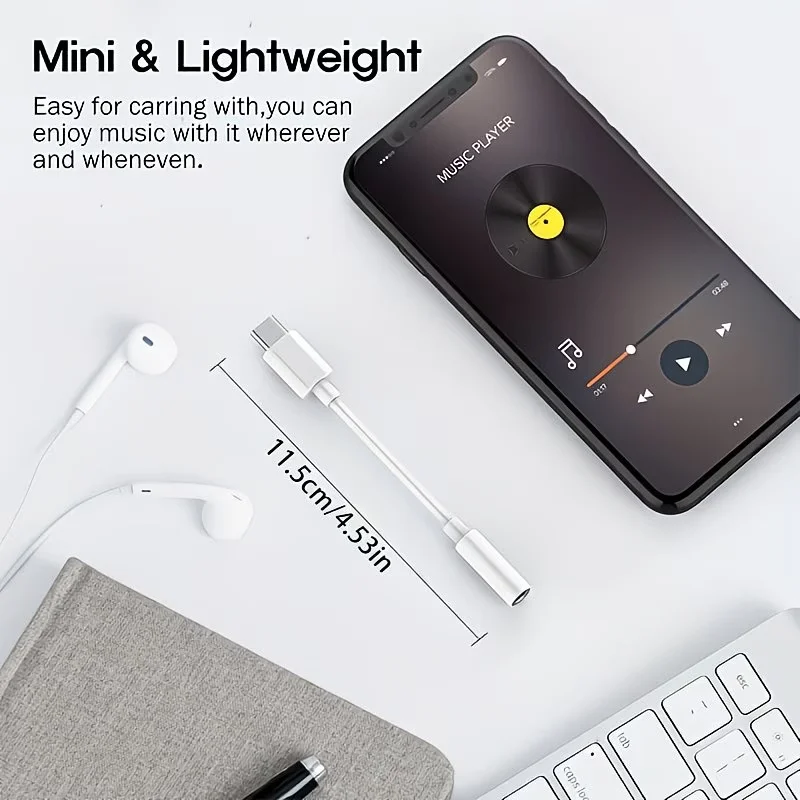 Universal USB-C to 3.5mm Audio Adapter - Premium Sound Dongle