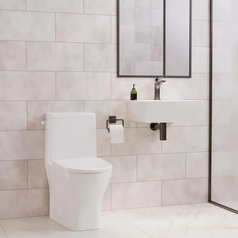 Well Made Forever SM-1T260, Sublime II One-Piece Round Toilet Side Flush 1.28 GPF