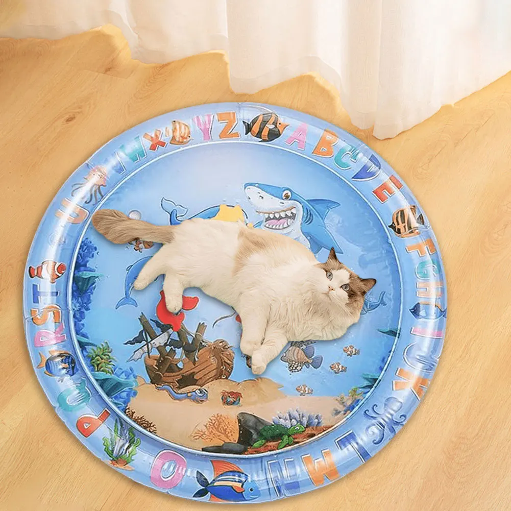 감각 자극 물놀이 매트, 물 센서 고양이 매트, 인터랙티브 고양이 장난감, 시원한 편안함 센서 물놀이 매트, 쿨링 매트, 애완 고양이 용품