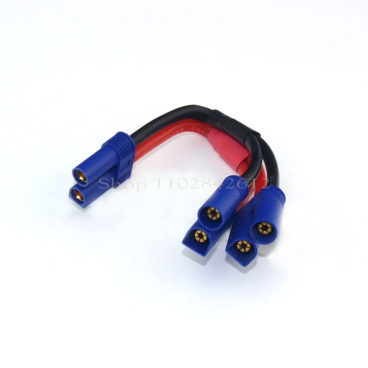 

2 штекера/1 гнездо EC5 параллельный адаптер для Lipo аккумулятора с проводом 10 см 12awg Y