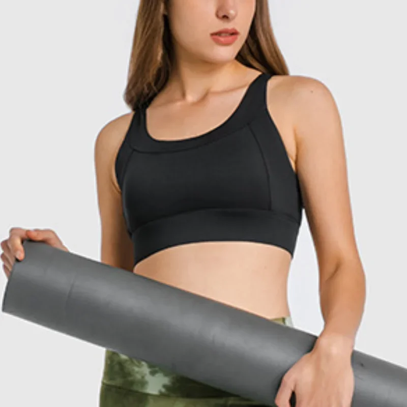 Solid Color Women Sports Bras Gathered Without Steel Ring Running Vest Fitness Front Zipper Sexy Shockproof Underwear