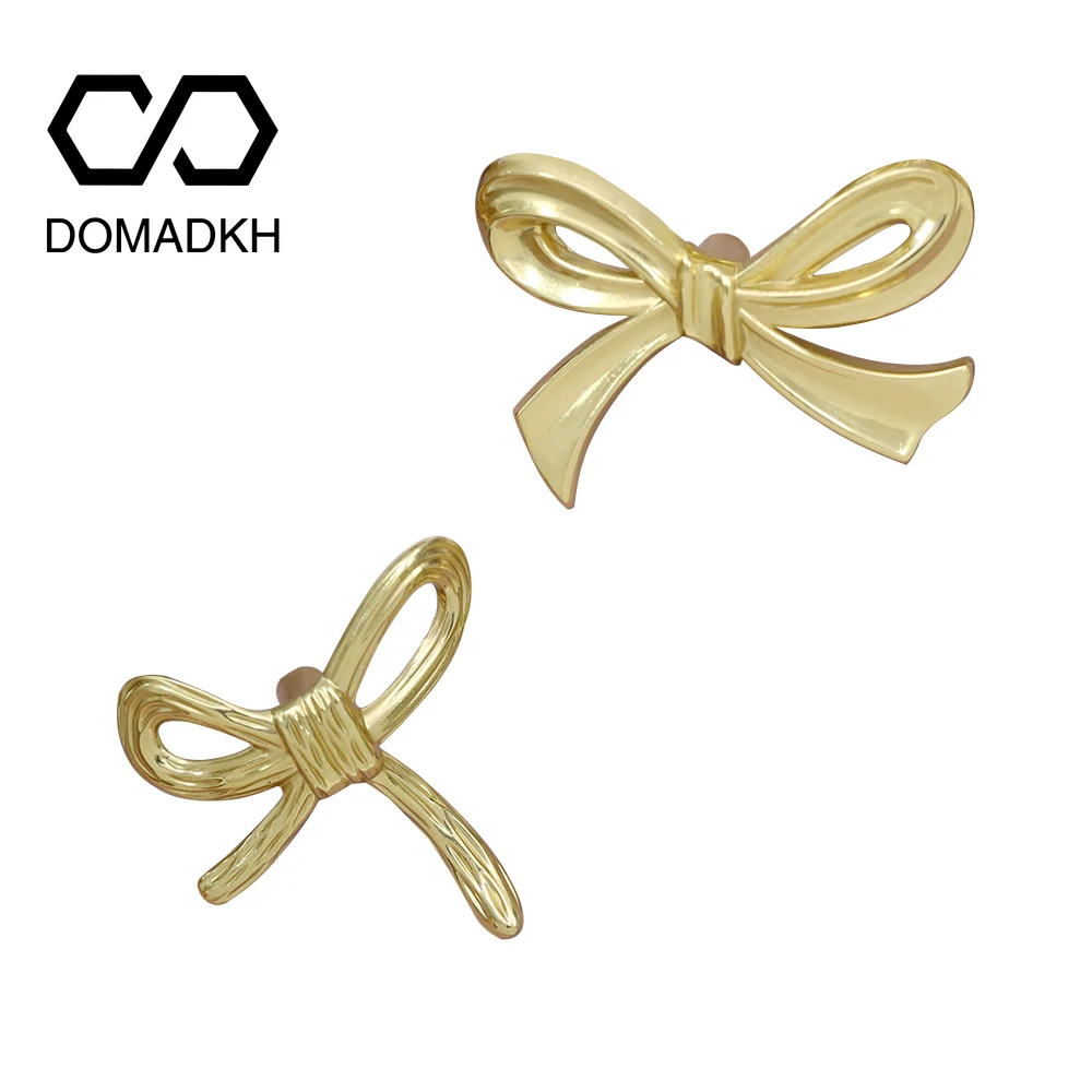 Arco Latão Maçanetas da Porta do Armário Hairpin Forma Ouro Gaveta Puxa Home Decor Dresser Puxadores Borboleta Cloconjunto Alças Hardware