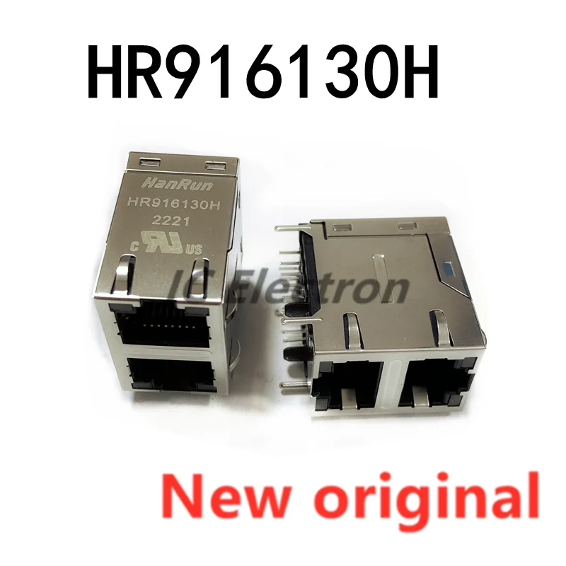 

5pcs New and original HR916130H Triad so RJ45 The network transformer HR916130H RJ45 Ethernet connector HR916130H With LED