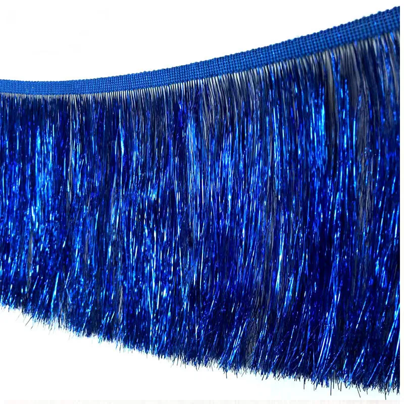FINGERINSPIRE 10 Yard Sequin Tassel Trim - 2-1/4" Wide Silver Metallic Braid For Sewing & Decor - View #11