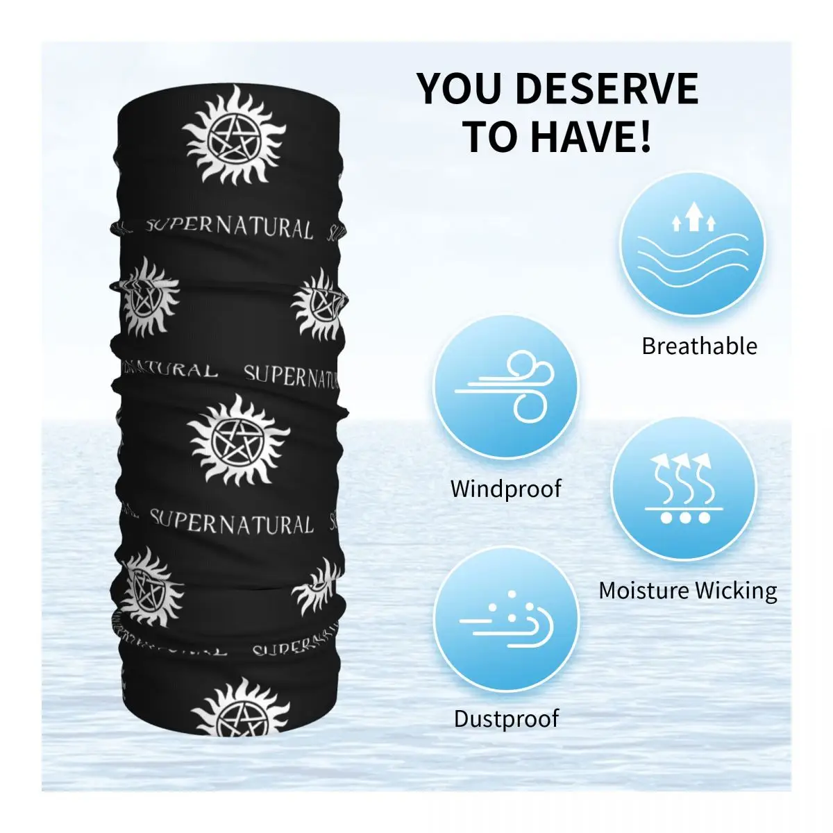 Supernatural Winchester Bandana Neck Cover Printed Balaclavas Mask Scarf Multifunctional Cycling Outdoor Sports Windproof