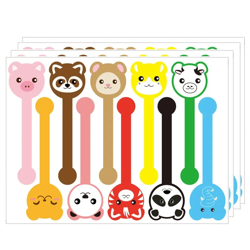 100/200pcs, Stickers/Pack Cute Cartoon Long Seal Stickers, Pudding Bottle Stickers, Baking Box Label Souffl&eacute; Labels