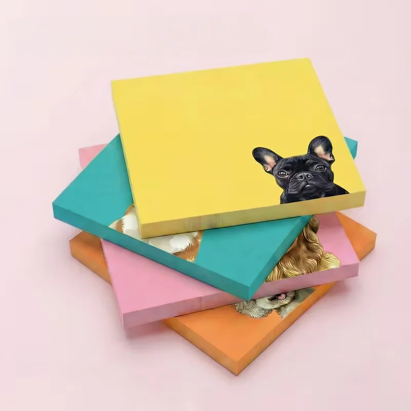 3er-Pack zufällige Packungen mit niedlichen Hunde-Haftnotizen – Corgi, Frenchie, Retriever, Pudel, Notizblöcke, Geschenk für Studenten – Detail 3