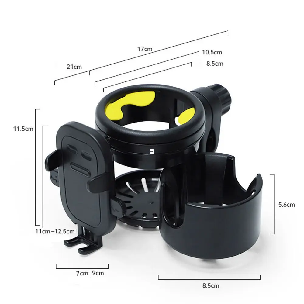 Clamp 360° Rotating Bike Cup Holder Baby Stroller Accessories Mobile Phone Holder Buggy Bottle Holder Stroller Cup Holder