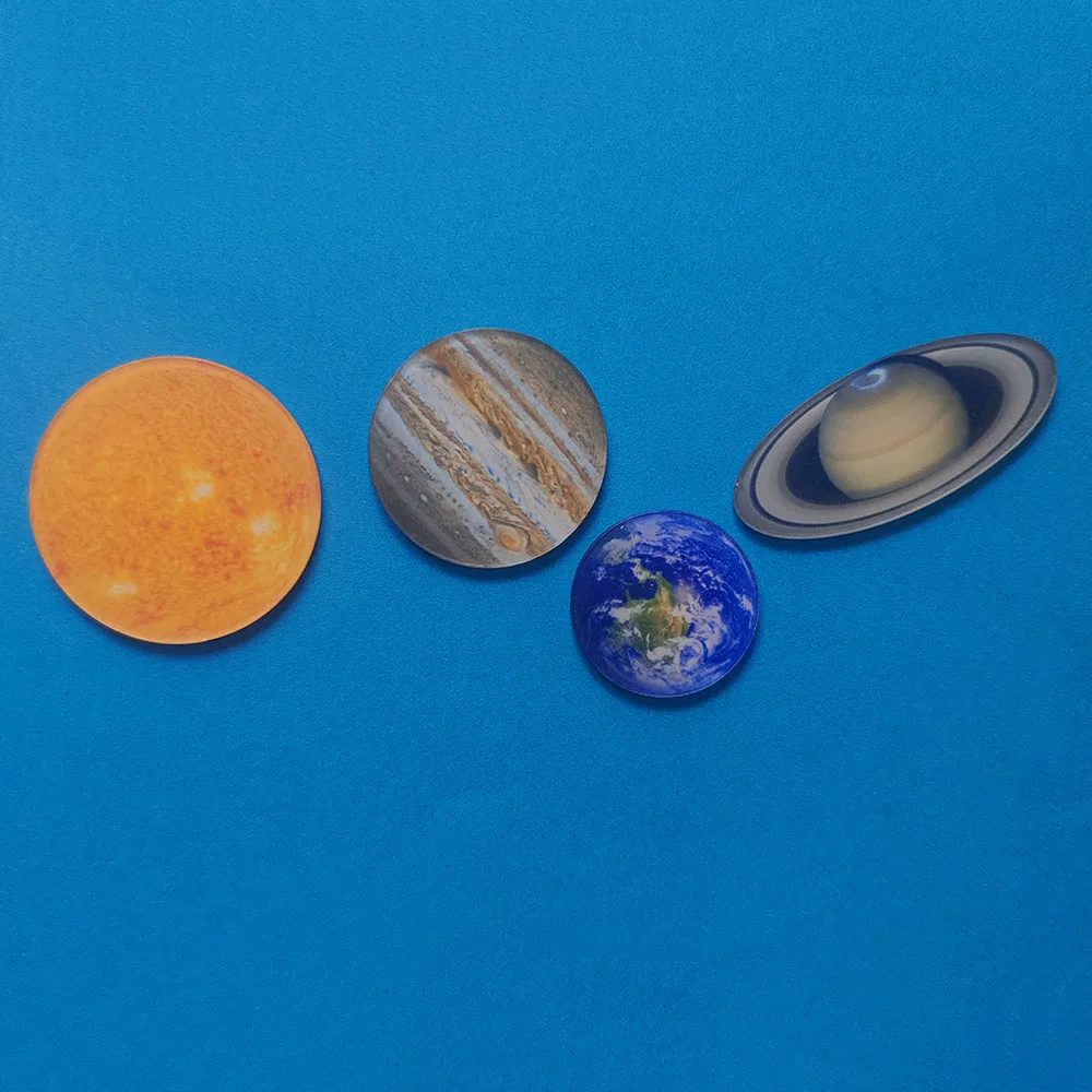 9pcs Creative Planets Universe Refrigerator Magnets Cute Astronomical Teaching Aids Magnets Fridge Photo Message Decorative 4
