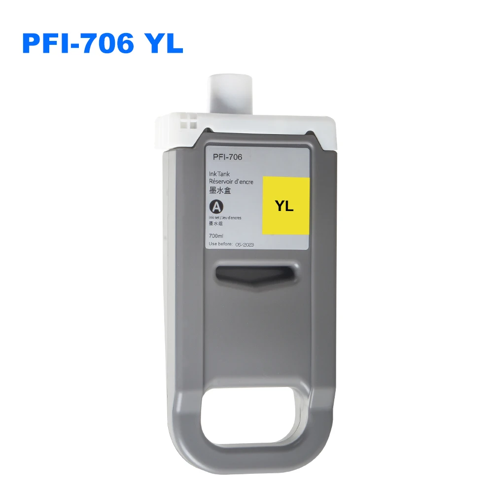 Cartucho de Tinta 700ml Compatível para Canon Ipf 8400 Ipf9400 Ipf8410 Ipf9410 Ipf8410s Ipf9410s Tinta Corante 12 Cores Pfi706 Pfi706 - Imagem 5