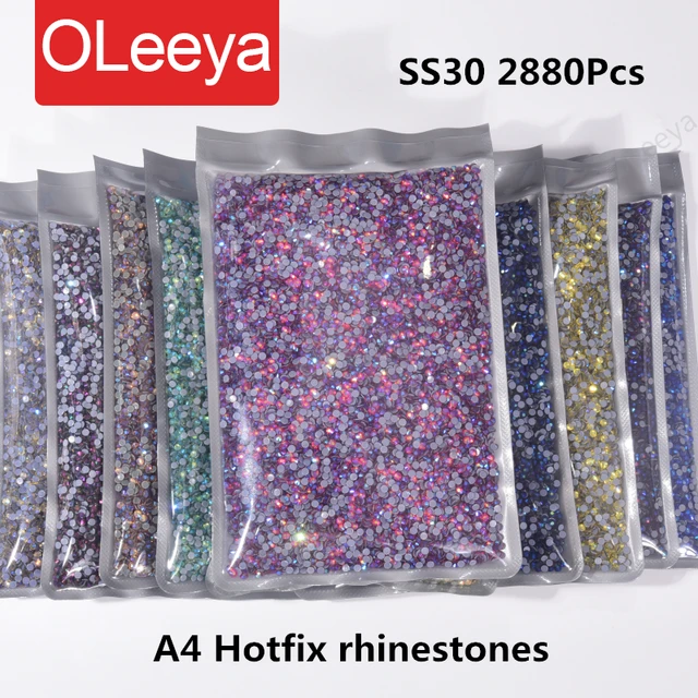 Wholesale SS30 Non hotfix Rhinestones Glitter Crystals 40 Colors