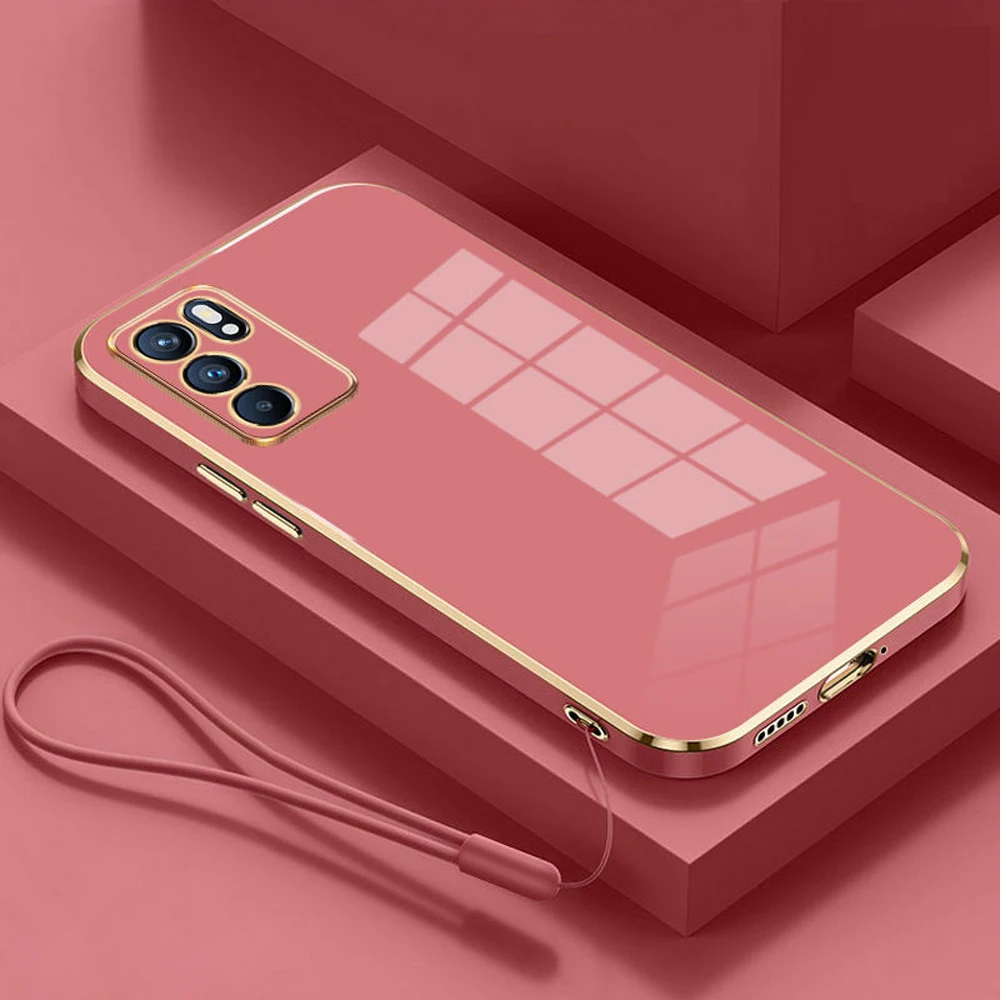Luxury Square Plating Shockproof Back Cover