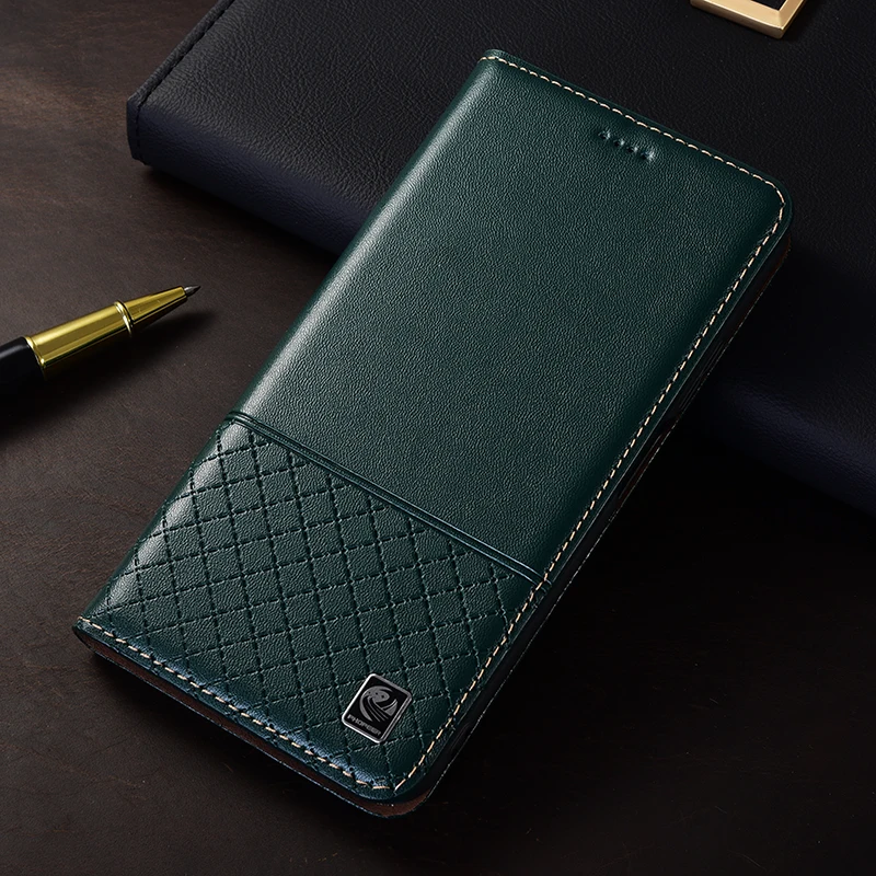 Napa Below Grid Genuine Leather Flip Case - Premium Smartphone Cover