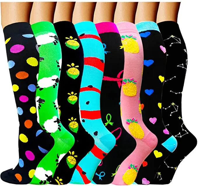 Compression Socks 30 Mmhg Women Men Golfs Legging Socks Animal Fruit Prints Outdoor Sports Running Long Pressure Stockings 30 Mmhg sports socks sports stockings athletic socks gym socks compression stockings compression socks