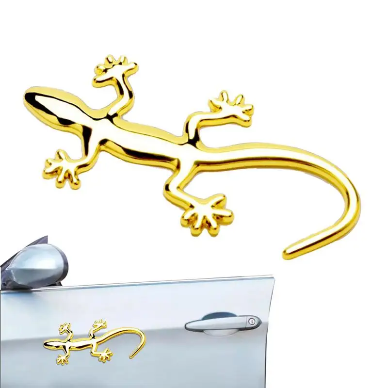 

3D Sticker Gecko Fashion 3D Gecko Shape Climbing Car Decal Metal Chrome Badge Auto Sticker For Use Cars Laptops Decor Windows