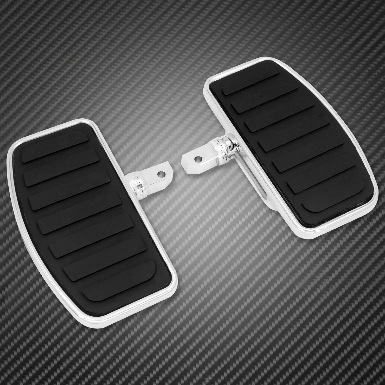 Universal Motorcycle Footrest Adjustable Rear Passenger Foot Pegs Metal Floorboards Stripe Pads for Honda VTX1300 VTX1800 VF750 Motorcycle Accessories Motorcycle Footrests Motorcycle Foot Pedals