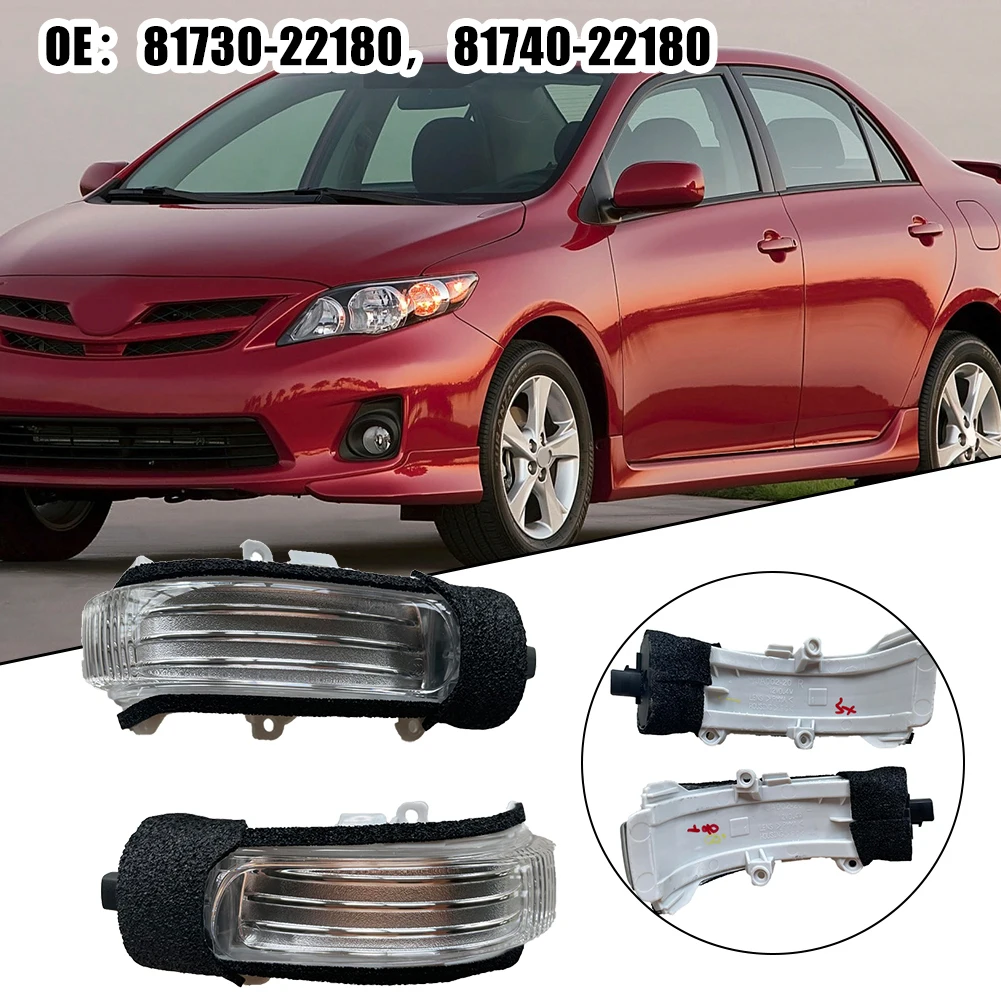 

Зеркало заднего вида для автомобиля, зеркальный сигнал поворота для зеркала заднего вида, модель 81730-22180 для Corolla 13-16 для Ruizhi 05-09, желтое искусственное авто, переменный ток