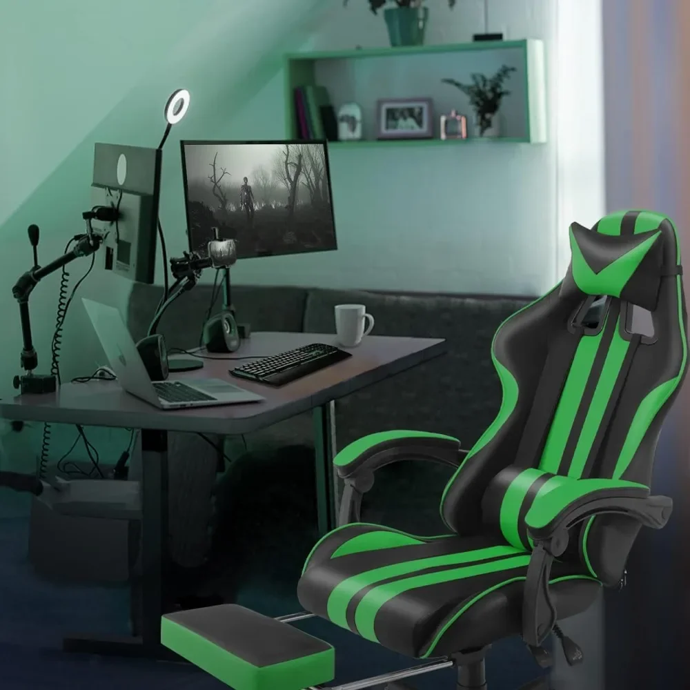 E-Sports Gaming Chair w/ Headrest 2