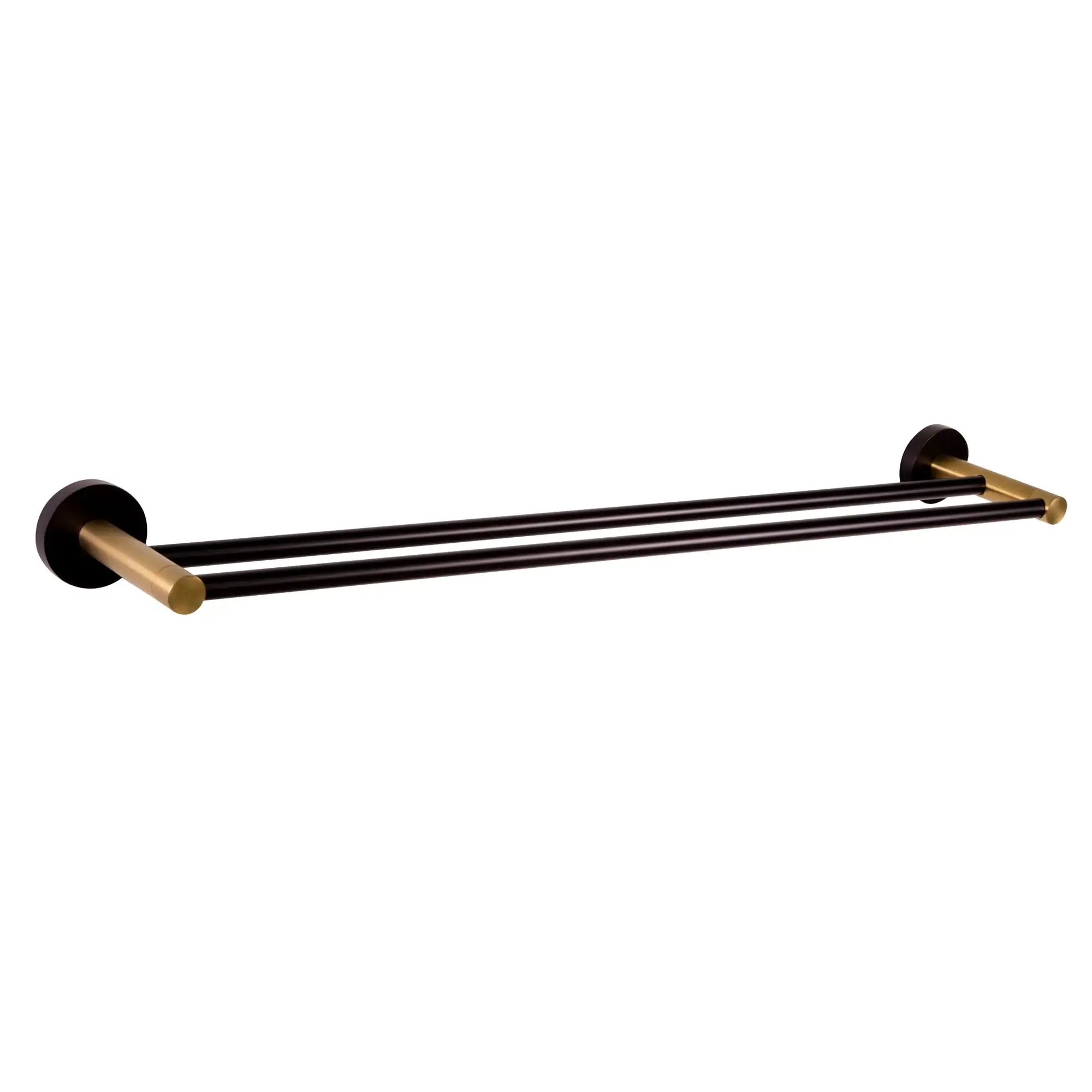 

582759-BGD Kelton Double Towel Bar Matte Black and Satin Gold Metal Construction for Reliable,long-lasting Durability Hot Sale