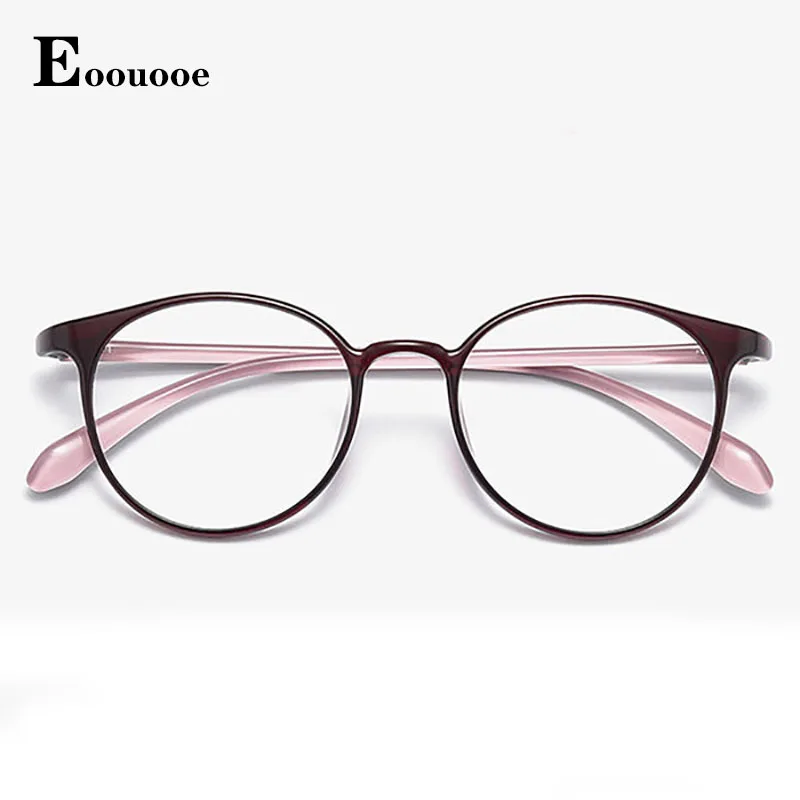 

Women's Glasses Frame TR90 Round Eyewear Optical Oculos Computer Anti Blue Light Opticos Gafas Clear 6g Ultra Light Glasses