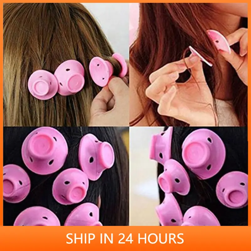 Soft Rubber Silicone Hair Curler Twist Hair Rollers 10/20pcs No Heat Styling DIY Tool 30# hair styling tool,hair curling tools