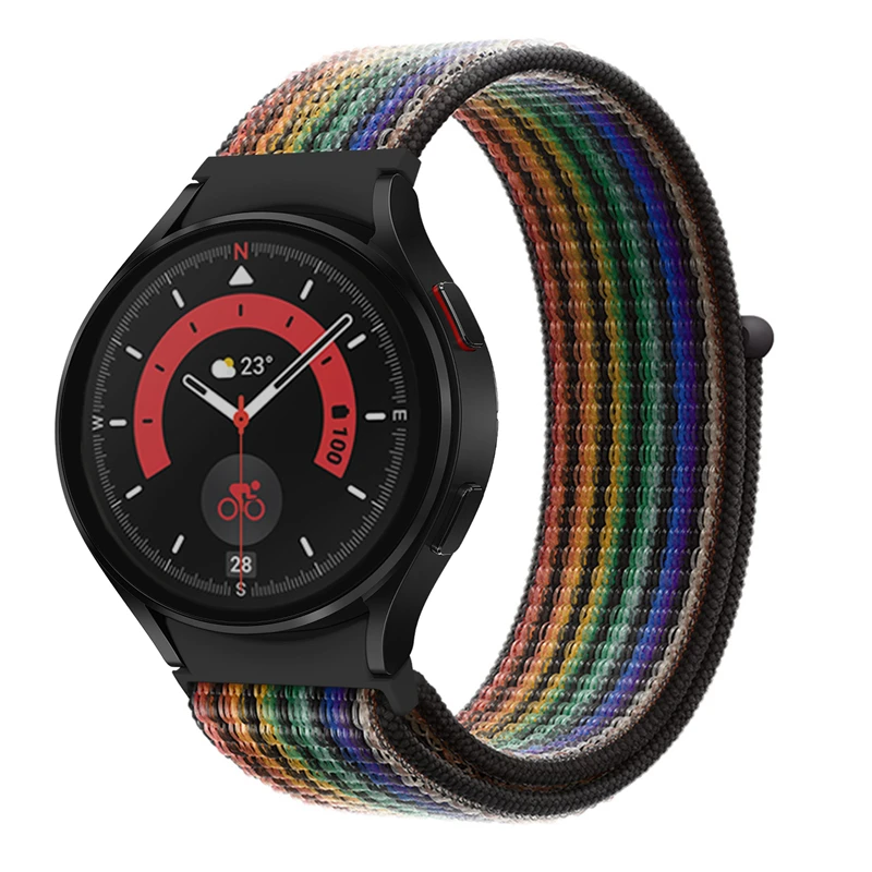 band For Samsung Galaxy Watch 6 5 44mm 40mm strap Watch 4 6 Classic 43/47mm 42/46mm No Gaps nylon loop bracelet Watch 5 pro 45mm