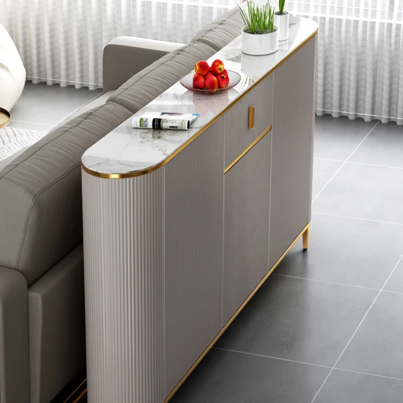 

HJ Sideboard Cabinet Tea Cabinet Modern Simple Bright Kitchen Narrow Locker