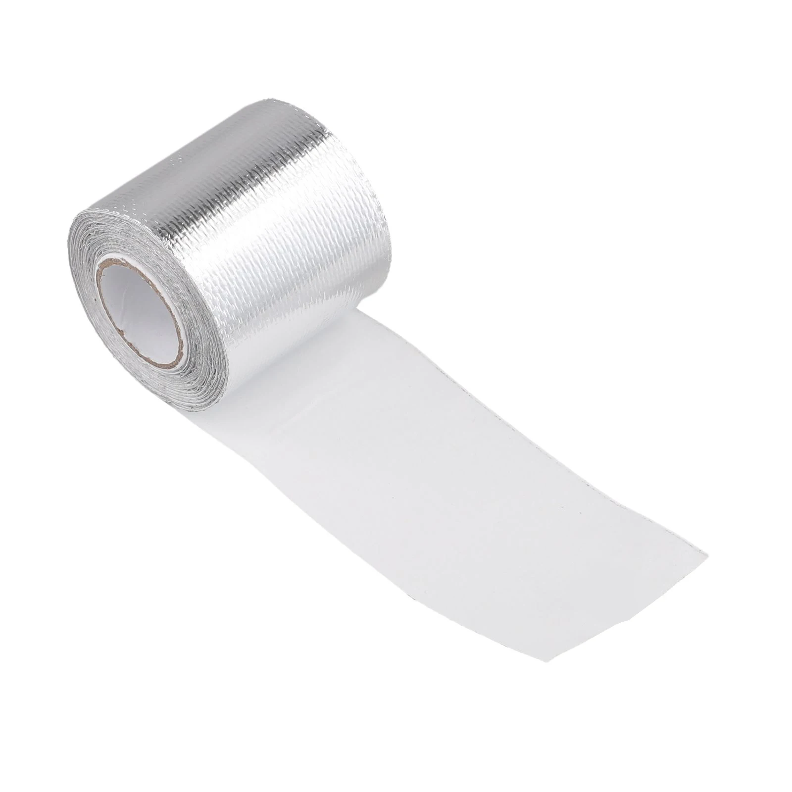 5 미터 50mm 배기 테이프 실버 유리 섬유 자동차 연료 파이프 도어 방화벽 후드 열 차폐 랩 자동차 액세서리