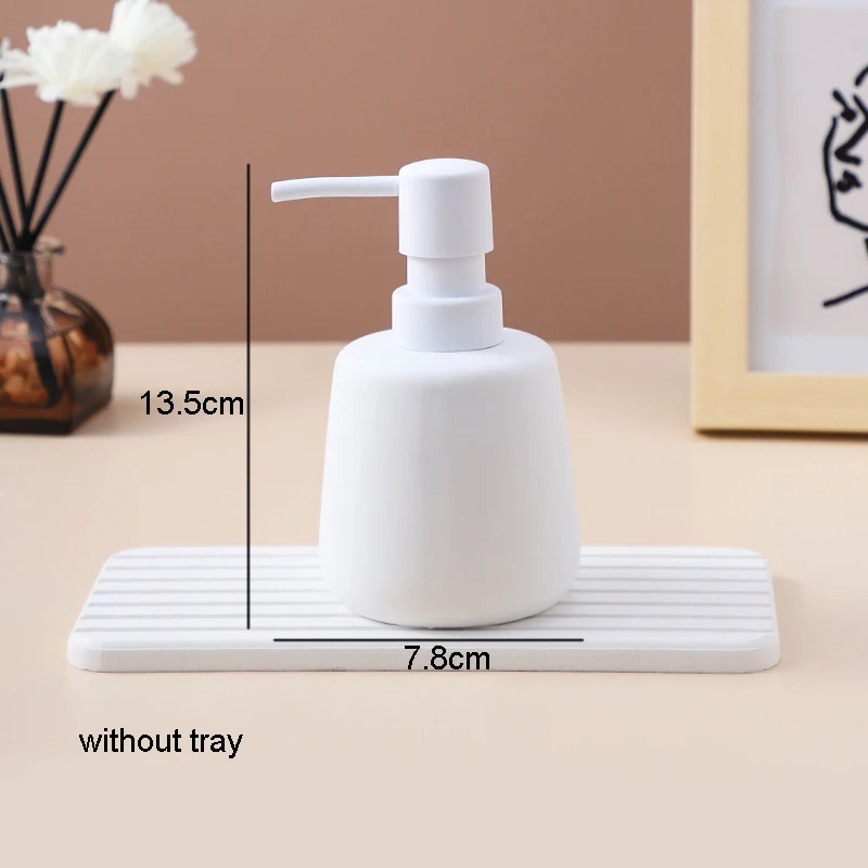 Keraminis rankų plovimo šampūno buteliukas Vienspalvis kūno prausimo losjono buteliuko dozatorius Namų nešiojamas muilo dozatorius Vonios kambario priedai