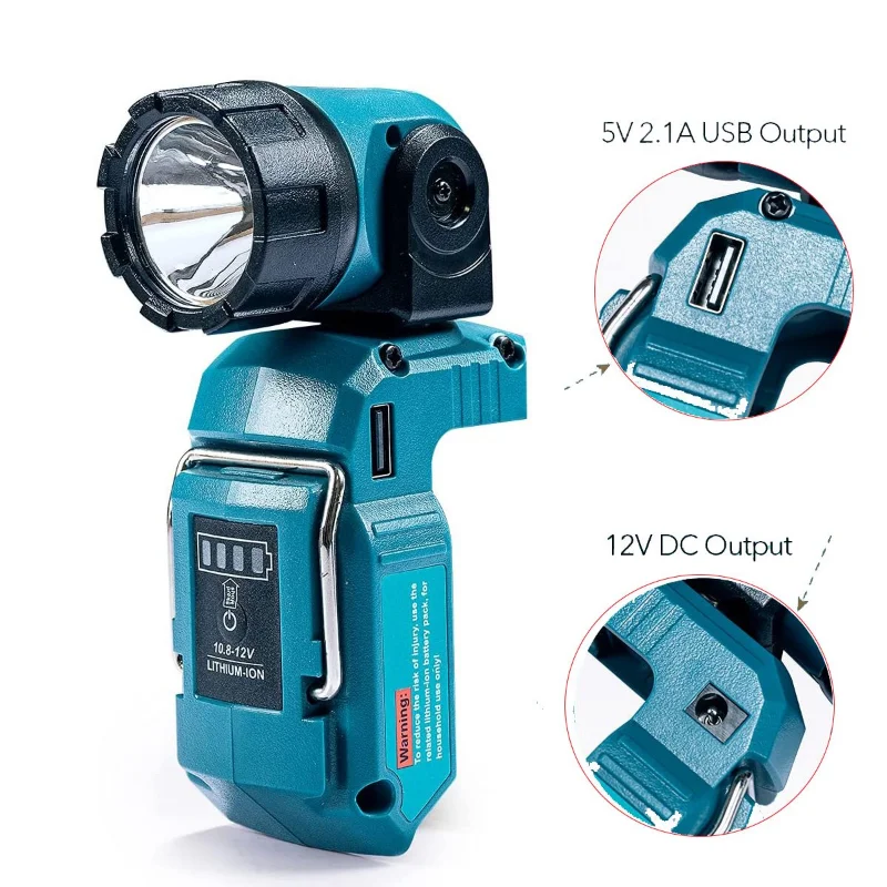 

Cordless Handheld LED Worklight w/ Pivoting Head For Makita 12V Max Li-Ion Battery