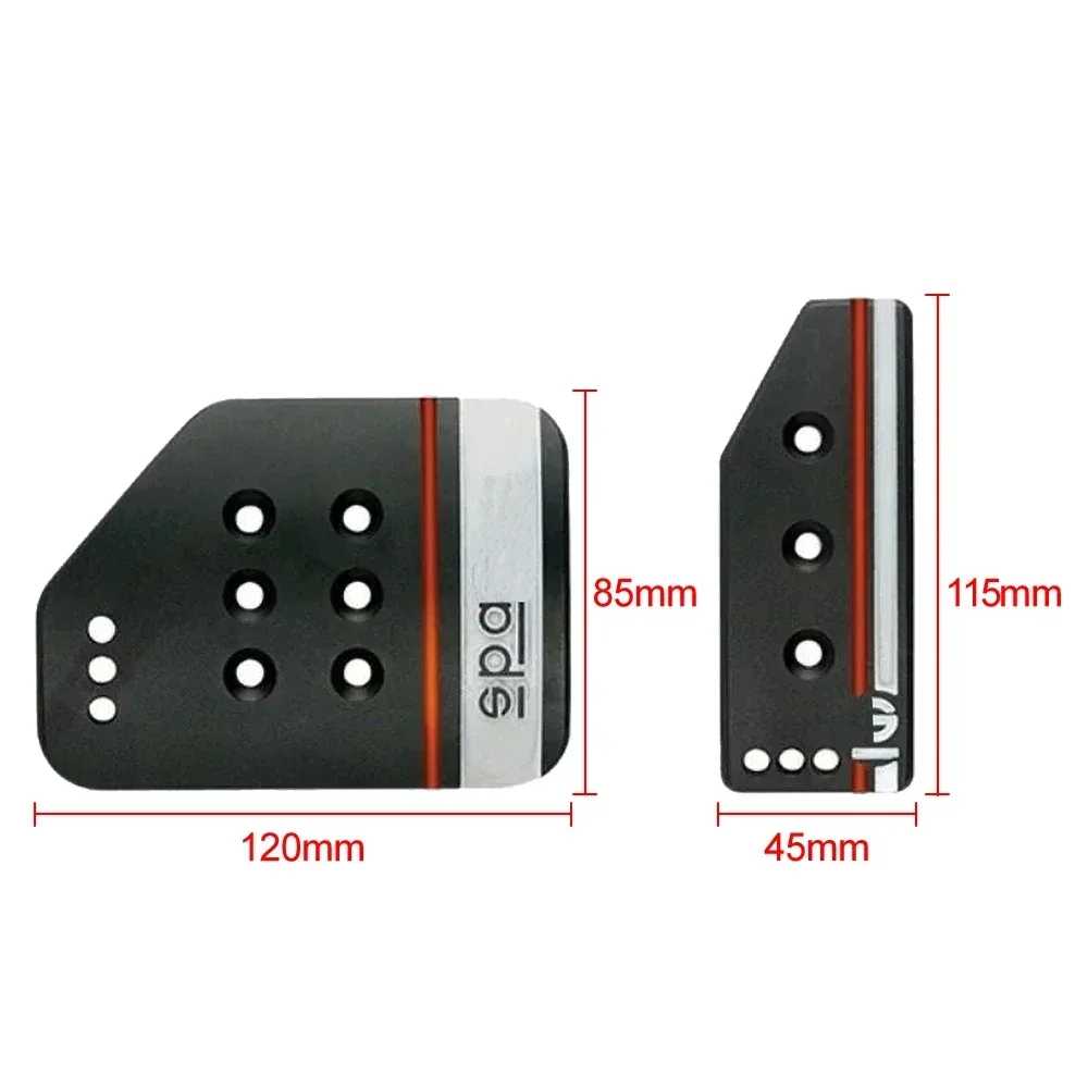 Universal 2/3pcs Automotive Accelerator Pedal Aluminum Alloy Anti Slip Automotive Pedal Or Brake Manual Car Accelerator