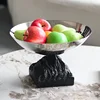 Creative Mountain Base Circular Fruit Tray, Luxurious Stainless Steel Tray, Modern Art Living Room Storage Tray, Home Decoration 5