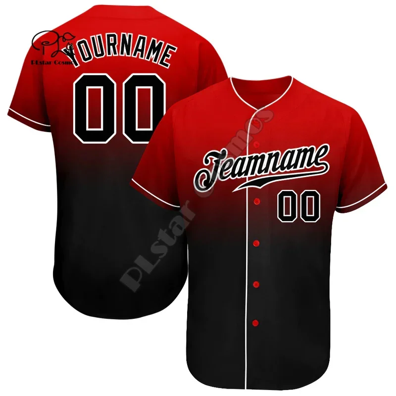 

NewFashion Custom Name Team Player Sportswear Streetwear Colorful 3DPrint Summer Casual Harajuku Funny Baseball Shirts Jersey X1