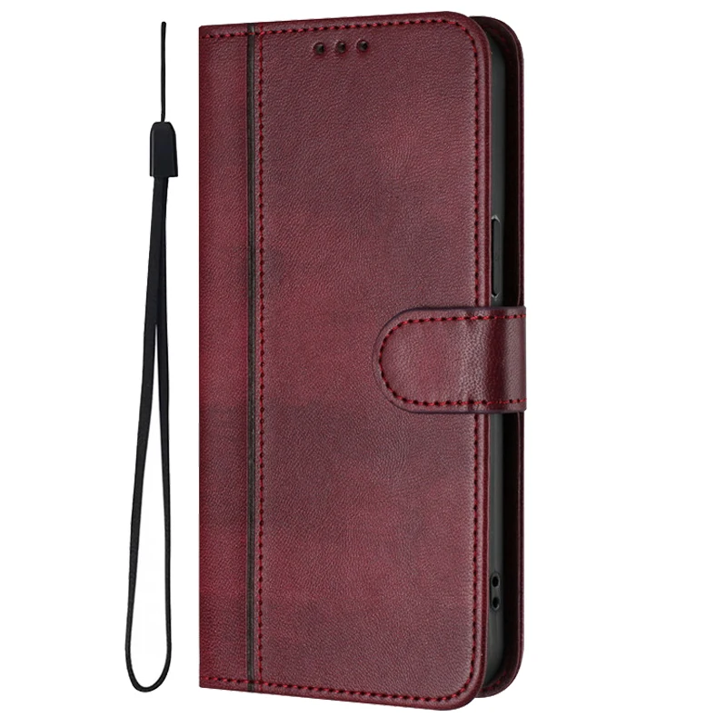 Magnetic Leather Wallet Flip Case with Card Holder - Premium Protective Phone Cover