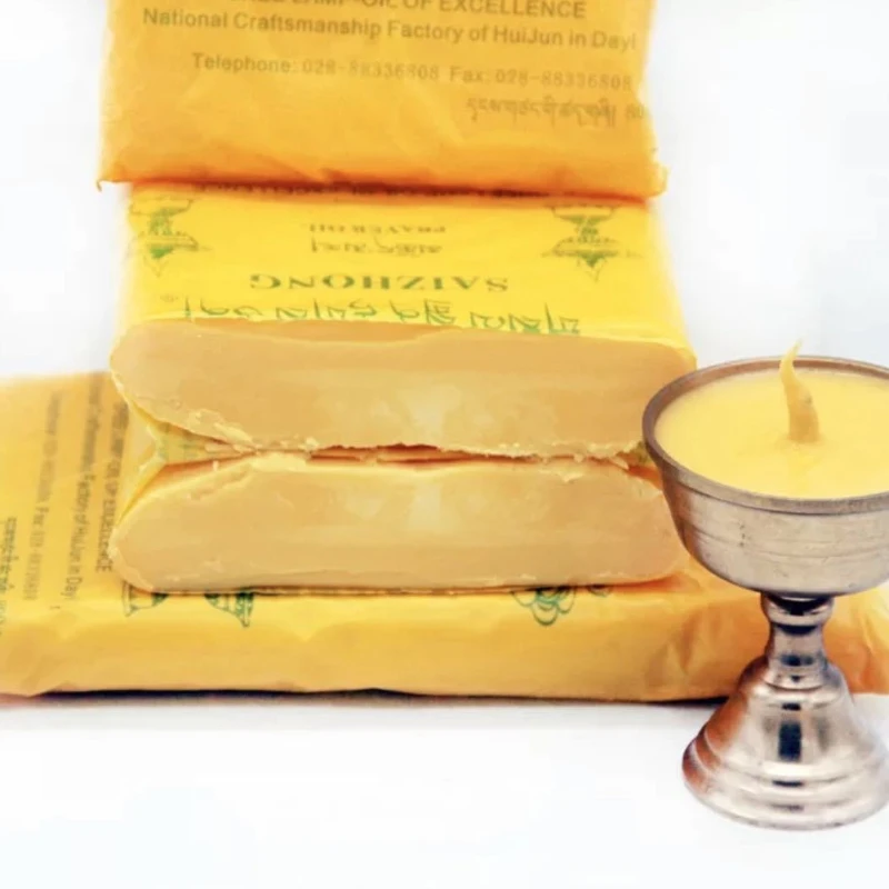 800g Solidity Religious Antiques Pure Hand-made Ghee/Buddha Lamp Oil/Tibetan Temple Lamp Buddhist Supplies Home Decor