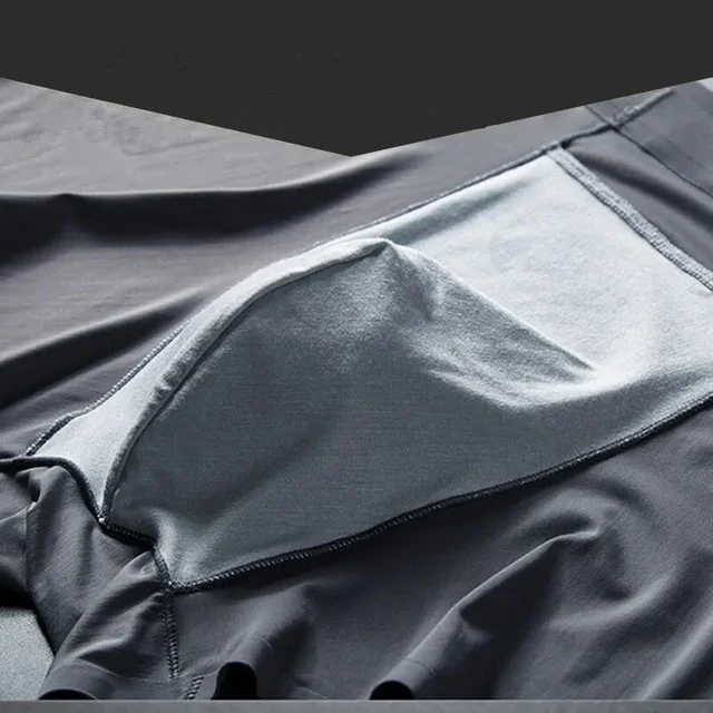 Bóxer de seda de hielo sin costuras para hombre, ropa interior Sexy ultrafina de Color sólido, pantalones cortos de verano, L-XXXL 6
