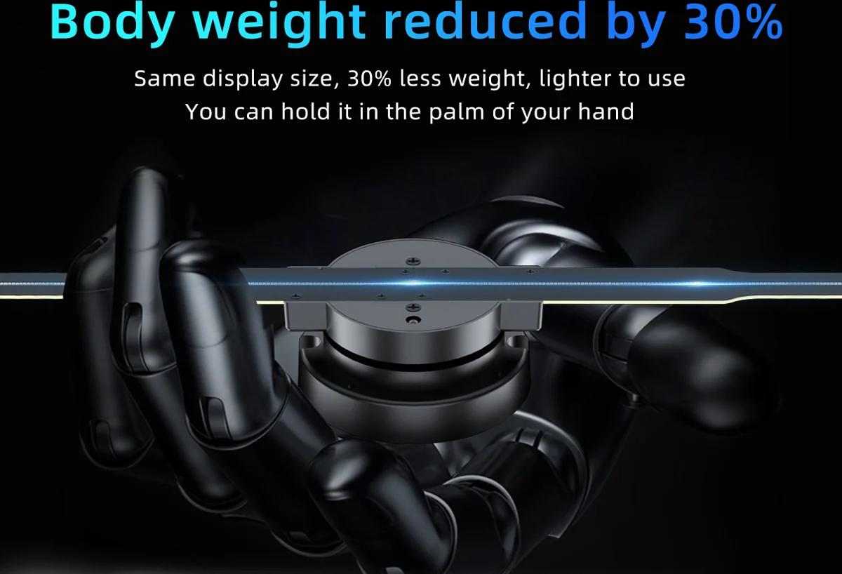 Description Picture 3 of itemDia 42cm 3D Holographic Fan Projector  Advertising Light with 244 LED Beads Support Phone App Remote and PC APP Control