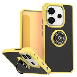 Hot Armor Matte Case with Ring Stand - Shockproof Protective Cover - Redmi Note 13PROPLUS (YELLOW)