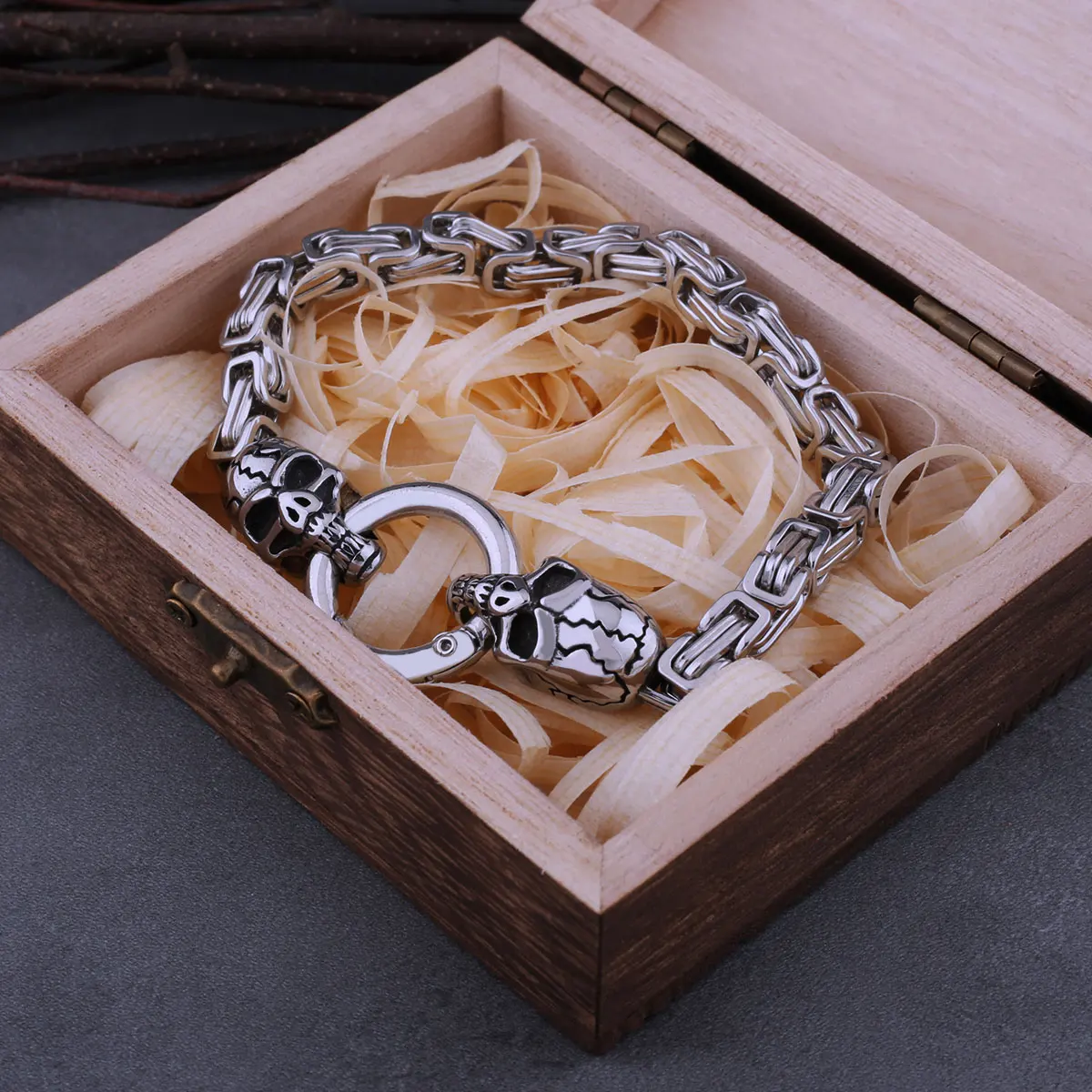 Sither Pulsera Negra Con Anillo Para Mujeres Y Hombres, Pulsera De Cuero Negro Gótico Punk Punk Con Anillos De Esqueleto, Accesorios De Mano, Joyería Para Regalo, Cuero
